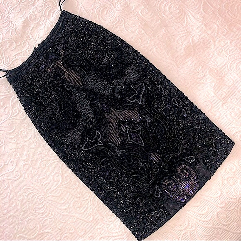 NEW ALL SAINTS Beaded Embroidered Pencil Skirt Exquisite 4 XS 24 - 24.5" Waist